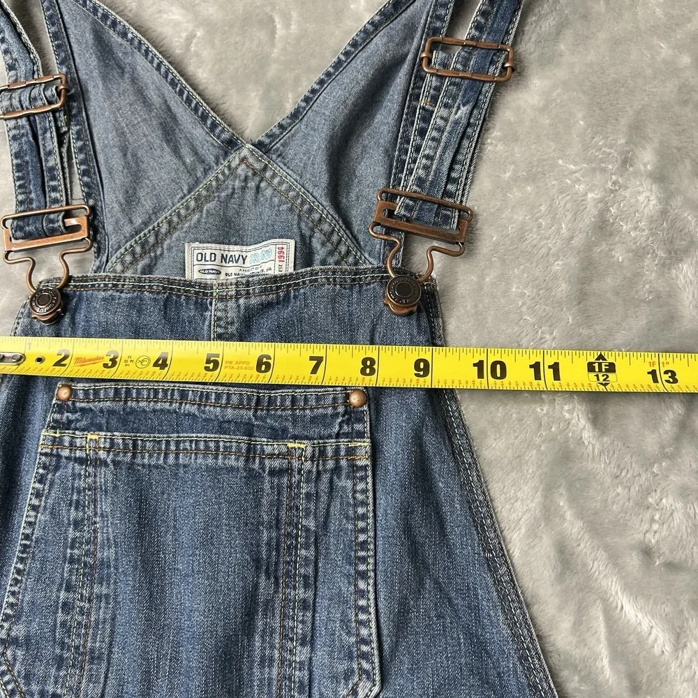 Old Navy Overalls Men Large Blue Utility Carpenter Workwear Denim Bib